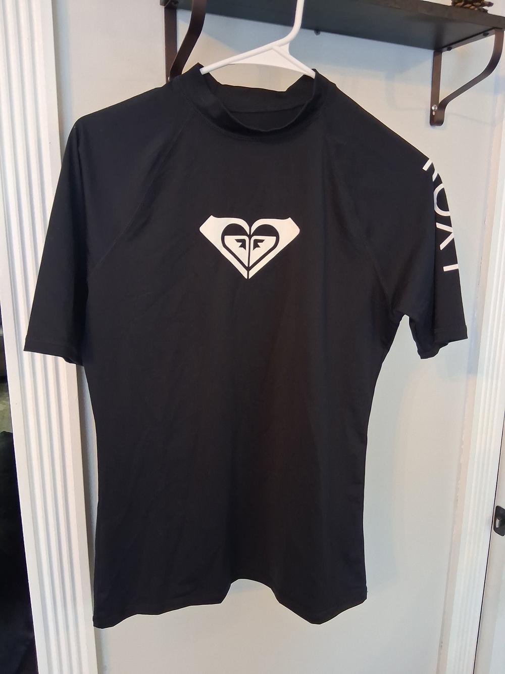 Roxy Girls' Black Short-Sleeve Rash Guard